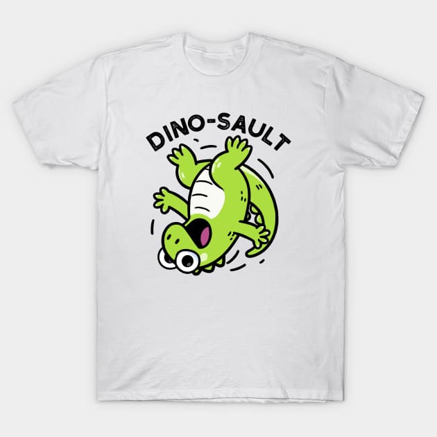 Dinosault Funny Dinosaur Pun T-Shirt by punnybone